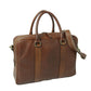 Old Angler Chestnut Brown Soft Calfskin Leather Briefcase