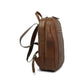 Old Angler Chestnut Brown Leather Two Pocket Laptop Backpack with Trolley Strap