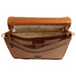 Old Angler Colonial Brown Leather Laptop Briefcase