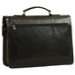 Old Angler Black Leather Laptop Briefcase