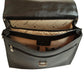 Old Angler Black Leather Laptop Briefcase