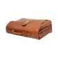 Old Angler Teak Brown Full Grain Leather Briefcase