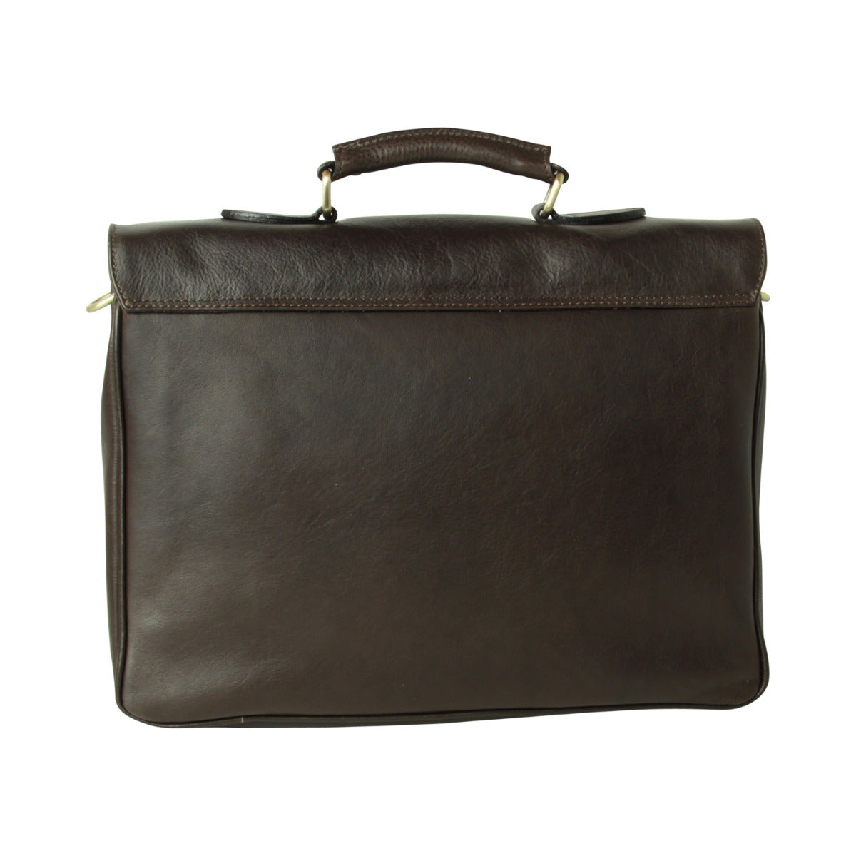 Old Angler Espresso Brown Full Grain Leather Briefcase