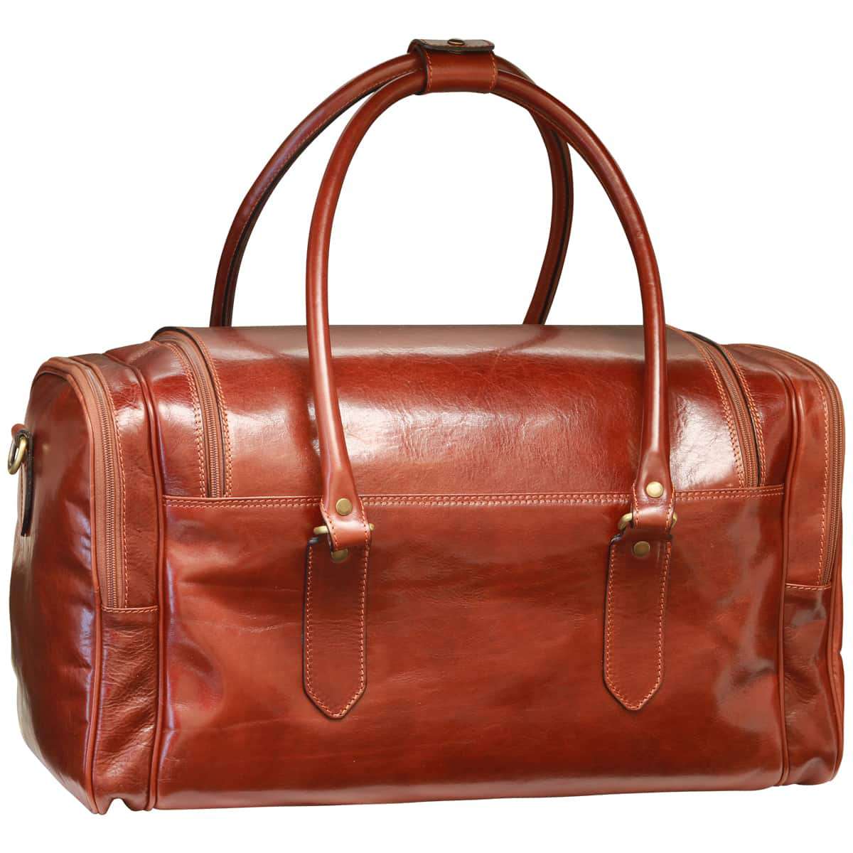 Old Angler Arno Brown Leather Travel Bag