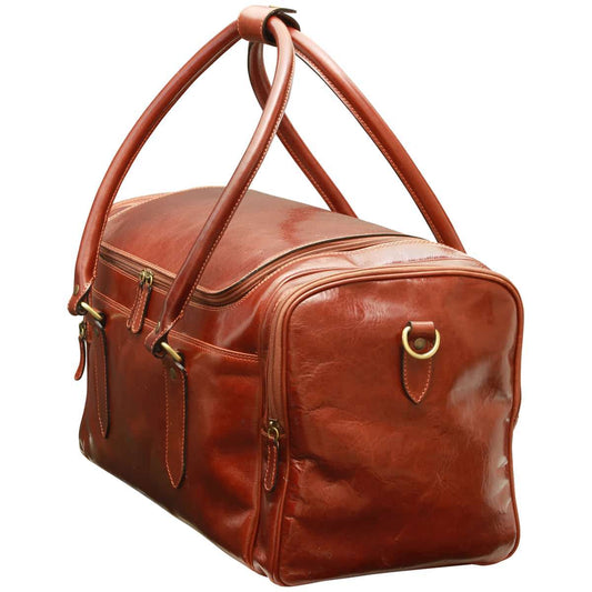 Old Angler Arno Brown Leather Travel Bag