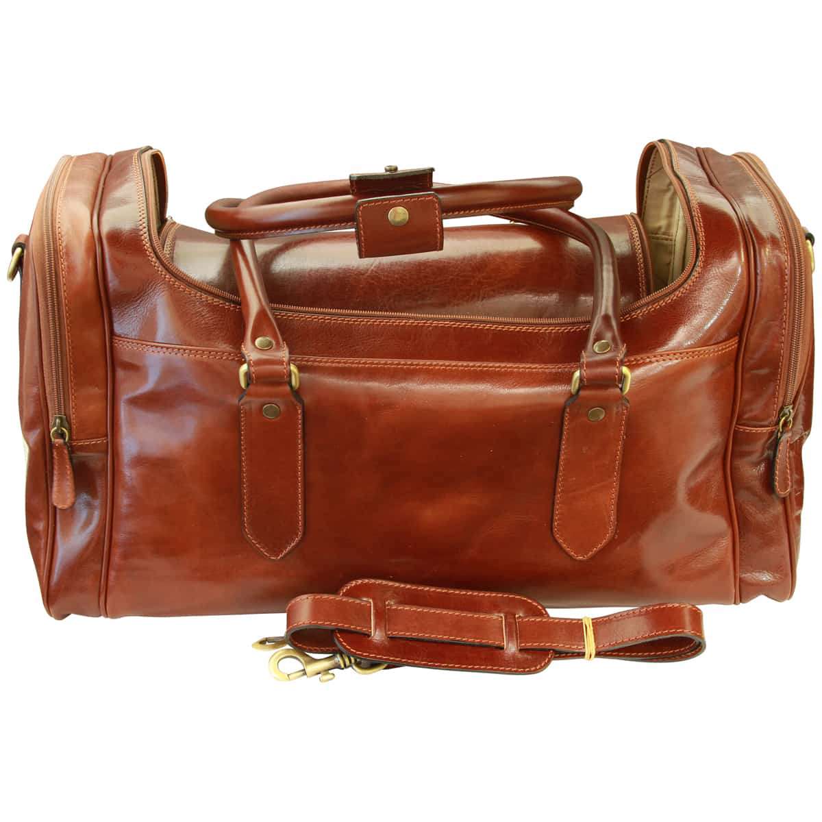 Old Angler Arno Brown Leather Travel Bag