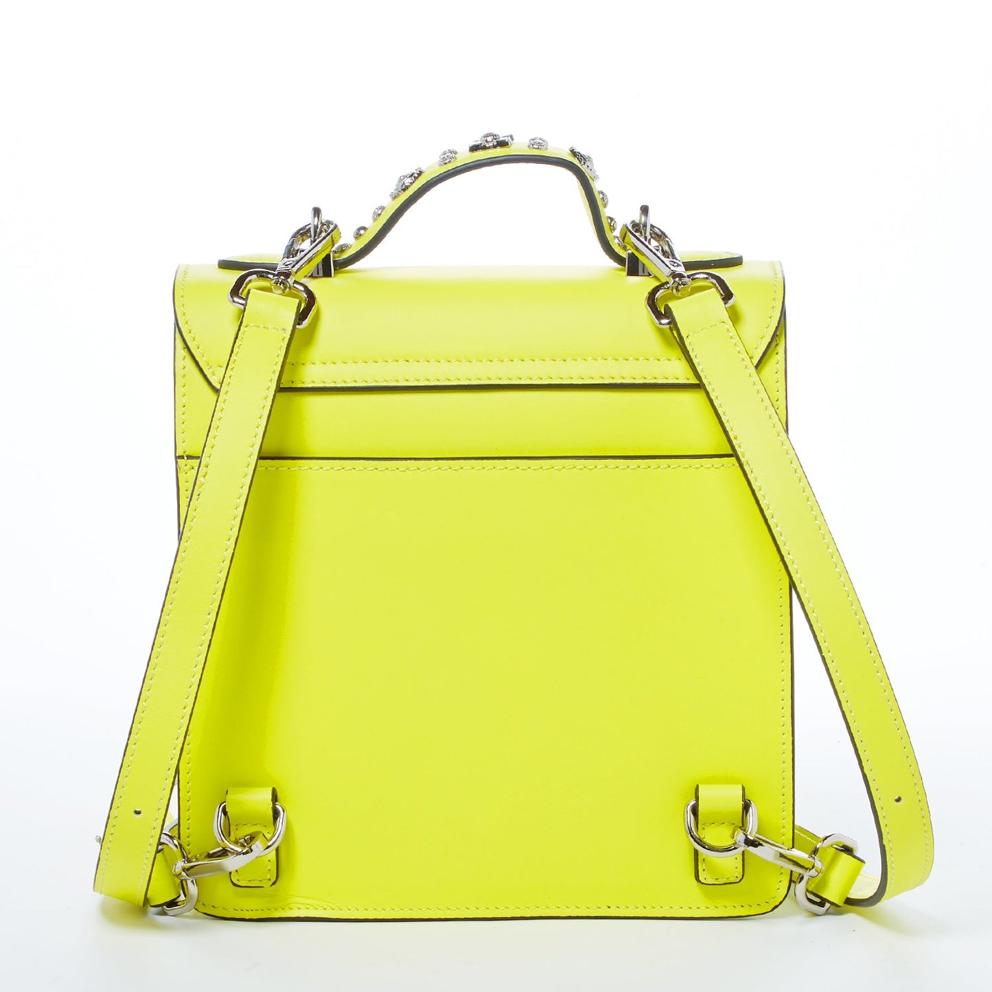 SUSU The Hollywood Yellow Leather Backpack Handbag