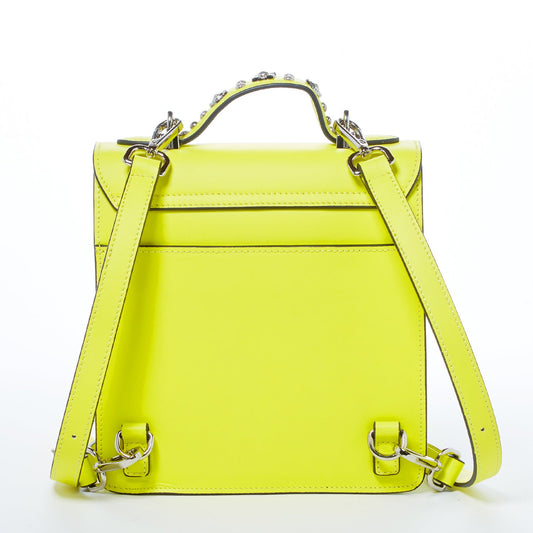 SUSU The Hollywood Yellow Leather Backpack Handbag