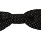 Dolce & Gabbana Black Polka Dots Silk Adjustable Neck Papillon Men Bow Tie