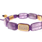 Nialaya CZ Amethyst 18K Gold 925 Bracelet