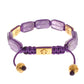 Nialaya CZ Amethyst 18K Gold 925 Bracelet