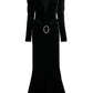 Alessandra Rich Black Dress Long