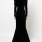 Alessandra Rich Black Dress Long