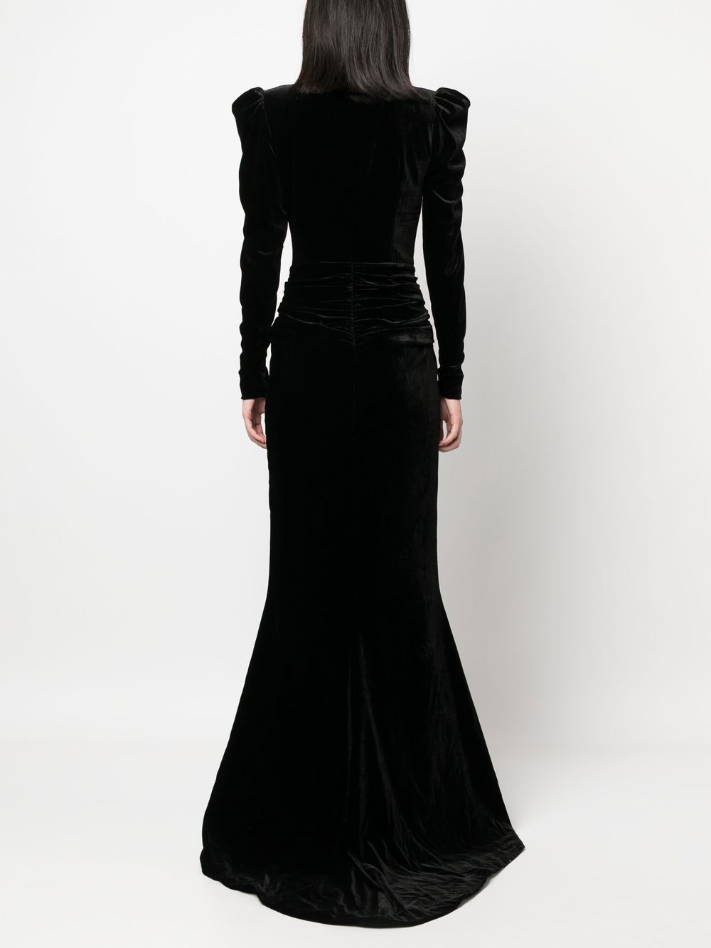 Alessandra Rich Black Dress Long