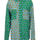 ALESSANDRO ENRIQUEZ Green Blue Multicolor Pattern Shirt