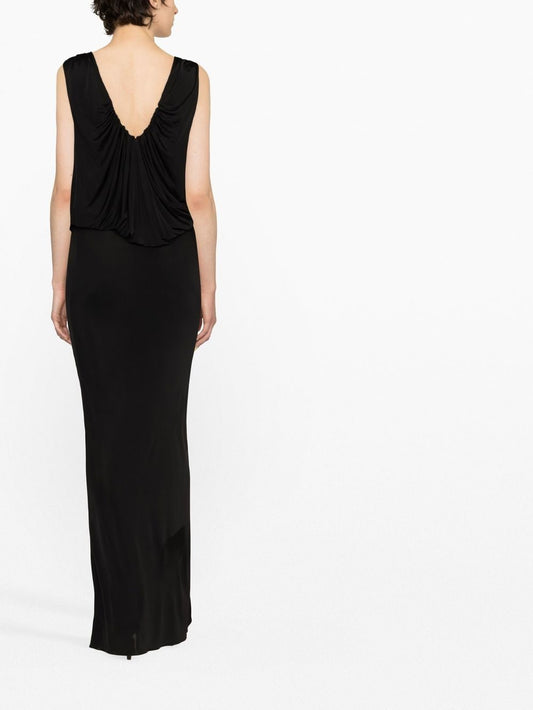 Saint Laurent Black Sleeveless Long Dress