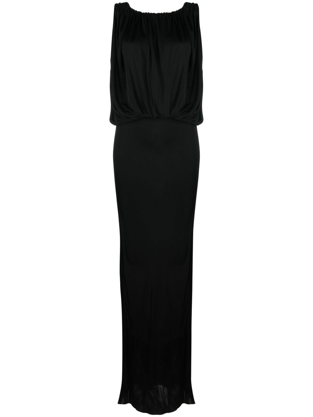 Saint Laurent Black Sleeveless Long Dress