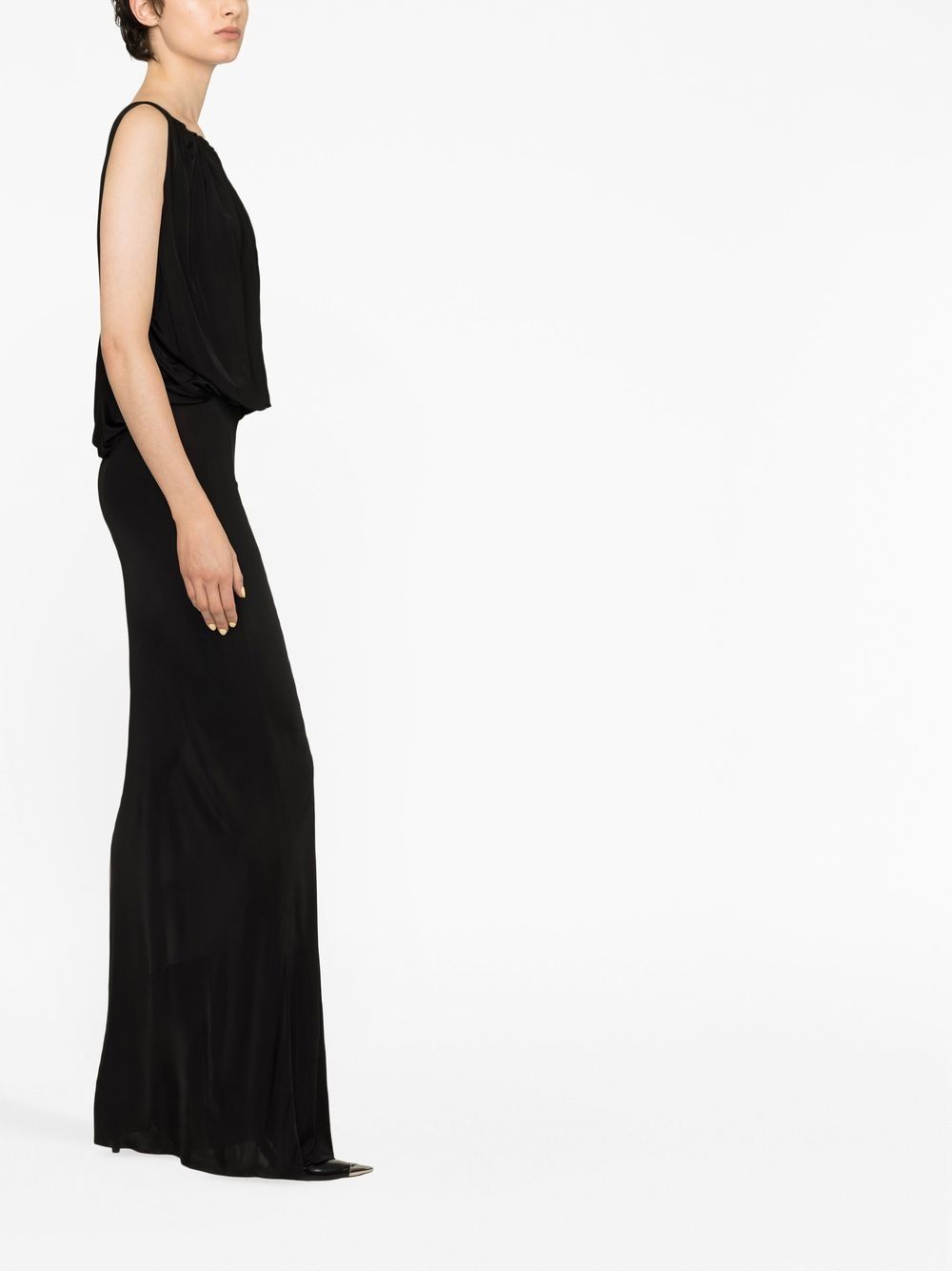 Saint Laurent Black Sleeveless Long Dress