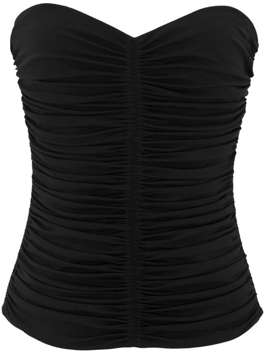 Saint Laurent Black Sleeveless Bustier Top