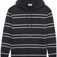 Saint Laurent Black White Striped Hoodie Sweater