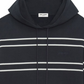 Saint Laurent Black White Striped Hoodie Sweater