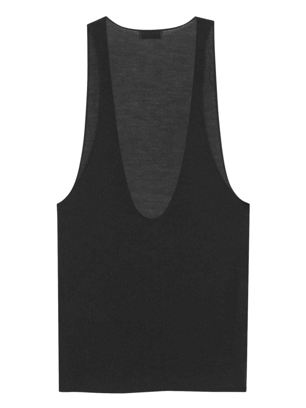 Saint Laurent Black Silk Sleeveless Top