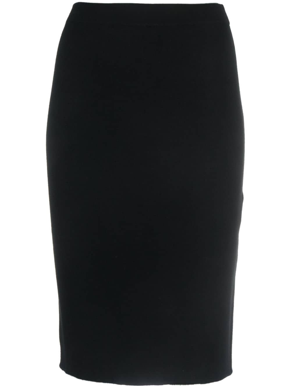 Saint Laurent Black Wool Pencil Skirt