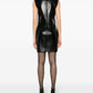 Saint Laurent Black Leather Sleeveless Dress