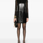 Saint Laurent Black Leather Sleeveless Dress