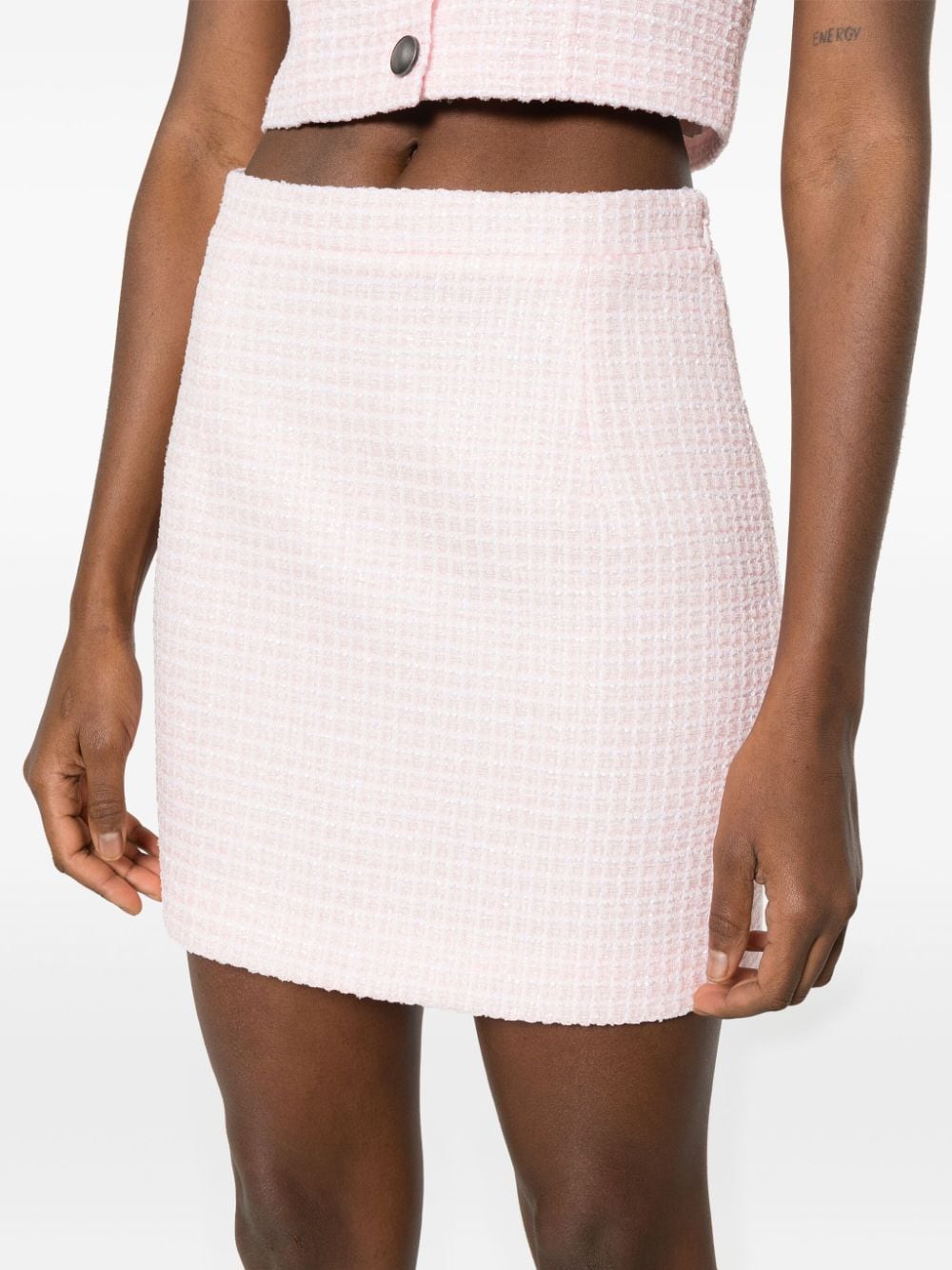 Alessandra Rich Pink Tweed Skirt