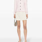 Alessandra Rich Powder Pink Tweed Check Jacket