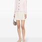 Alessandra Rich Powder Pink Tweed Check Jacket