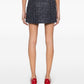 Alessandra Rich Blue White Tweed Skirt