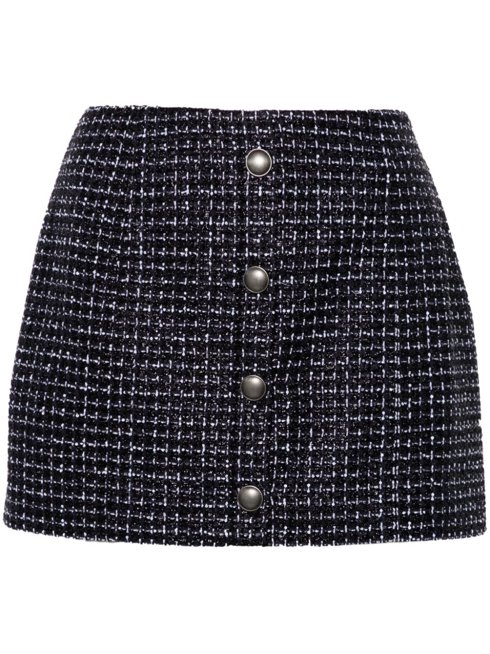 Alessandra Rich Blue White Tweed Skirt