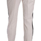 Dolce & Gabbana White Side Stripe Wool Tapered Trouser Pants