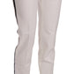 Dolce & Gabbana White Side Stripe Wool Tapered Trouser Pants