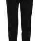 Dolce & Gabbana Black Button Pleated Tapered Trouser Pants