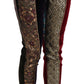 Dolce & Gabbana Multicolor Jacquard Cropped Tapered Pants