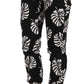 Dolce & Gabbana Black Palm Leaf Print Skinny Pants