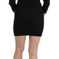 John Richmond Black Crystal Stretch Mini Shift Dress