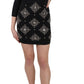 John Richmond Black Crystal Stretch Mini Shift Dress