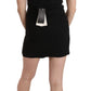 John Richmond Black Sequined Stretch Mini Shift Dress