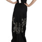 John Richmond Black Sequined Flare Strapless Dress