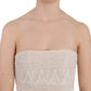 John Richmond Beige Beaded Silk Short Mini Gown  Dress