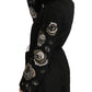 John Richmond Floral Sequined Beaded Hooded Jacket Coat