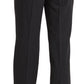 BENCIVENGA Black Striped Cotton Sretch Dress Trousers Pants