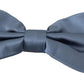 Dolce & Gabbana Blue 100% Silk Adjustable Neck Papillon Bow tie