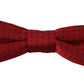 Dolce & Gabbana Red Dotted Silk Adjustable Neck Papillon Bow Tie