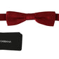 Dolce & Gabbana Red Dotted Silk Adjustable Neck Papillon Bow Tie