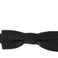 Dolce & Gabbana Men Gray Pattern Silk Adjustable Neck Papillon Bow Tie